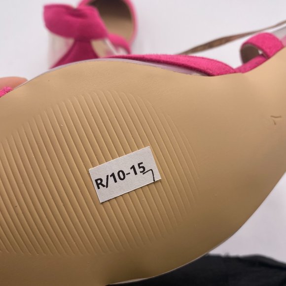 A NUYG pink pointy toe rhinestone kitten low heels pumps - Picture 11 of 11